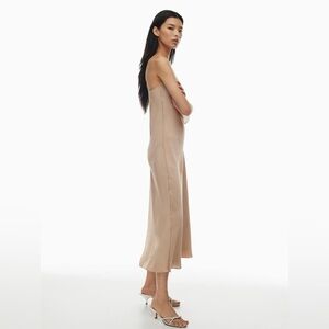 WILFRED Only Slip Satin Maxi Dress | Champagne | Small